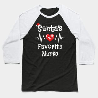 Santa's Favorite Nurse Nursing Christmas 2022 Baseball T-Shirt